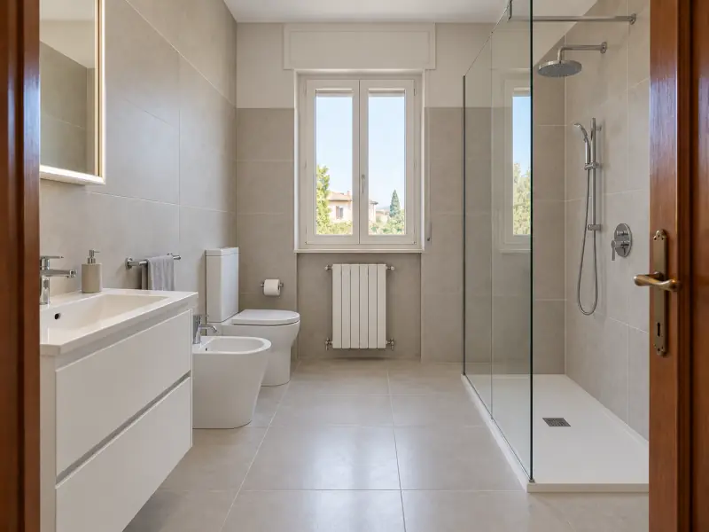 Bagno dopo i lavori: immagine illustrativa generata con IA